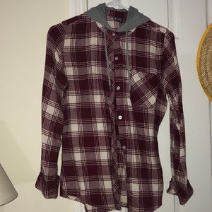 flannel shirt (hooded)
